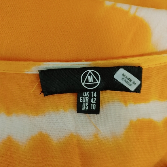 MISSGUIDED TIE DYE KIMONO, TANGERINE/MULTI 10 - Picture 10 of 11